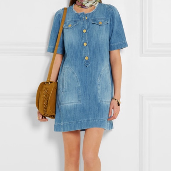 ÉTOILE ISABEL MARANT Oriane Denim Mini Dress - Picture 1 of 5